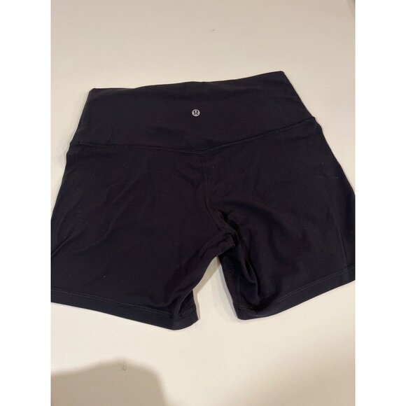 Lululemon Black High-Waisted Womens Athletic Shorts Size 10 Stretchy Comfortable - Picture 4 of 6